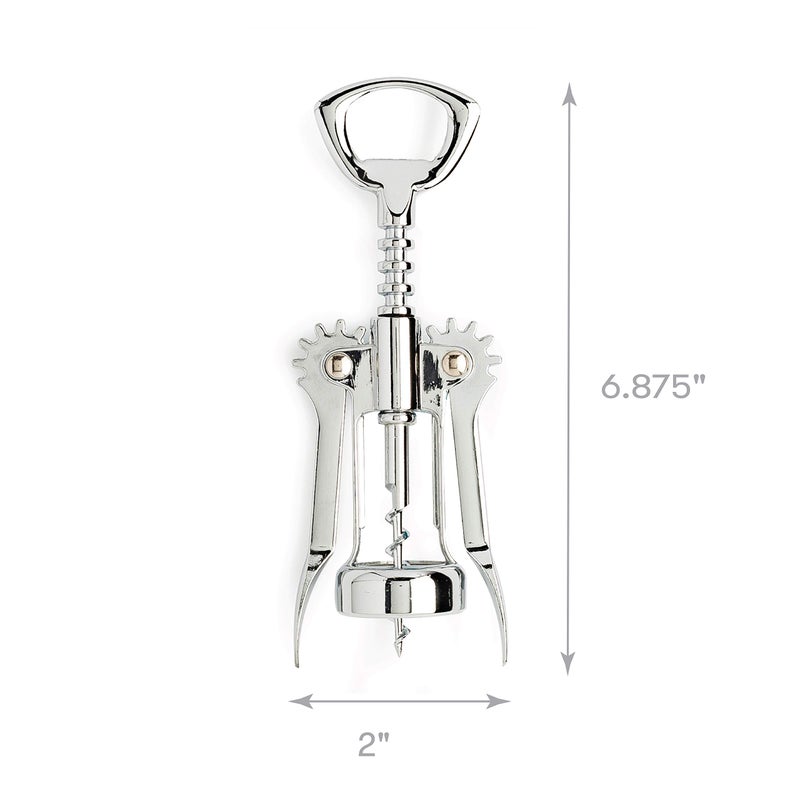 Cooking Light Premium Stainless Steel Wine, Professional and Portable Bottle Opener, All-in-One Winged Corkscrew, Black, Model:Wing Wine Opener - Image 4
